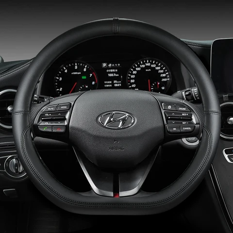 Чехол на руль D-образной формы для Hyundai Ioniq 5 из искусственной кожи — детальный вид товара