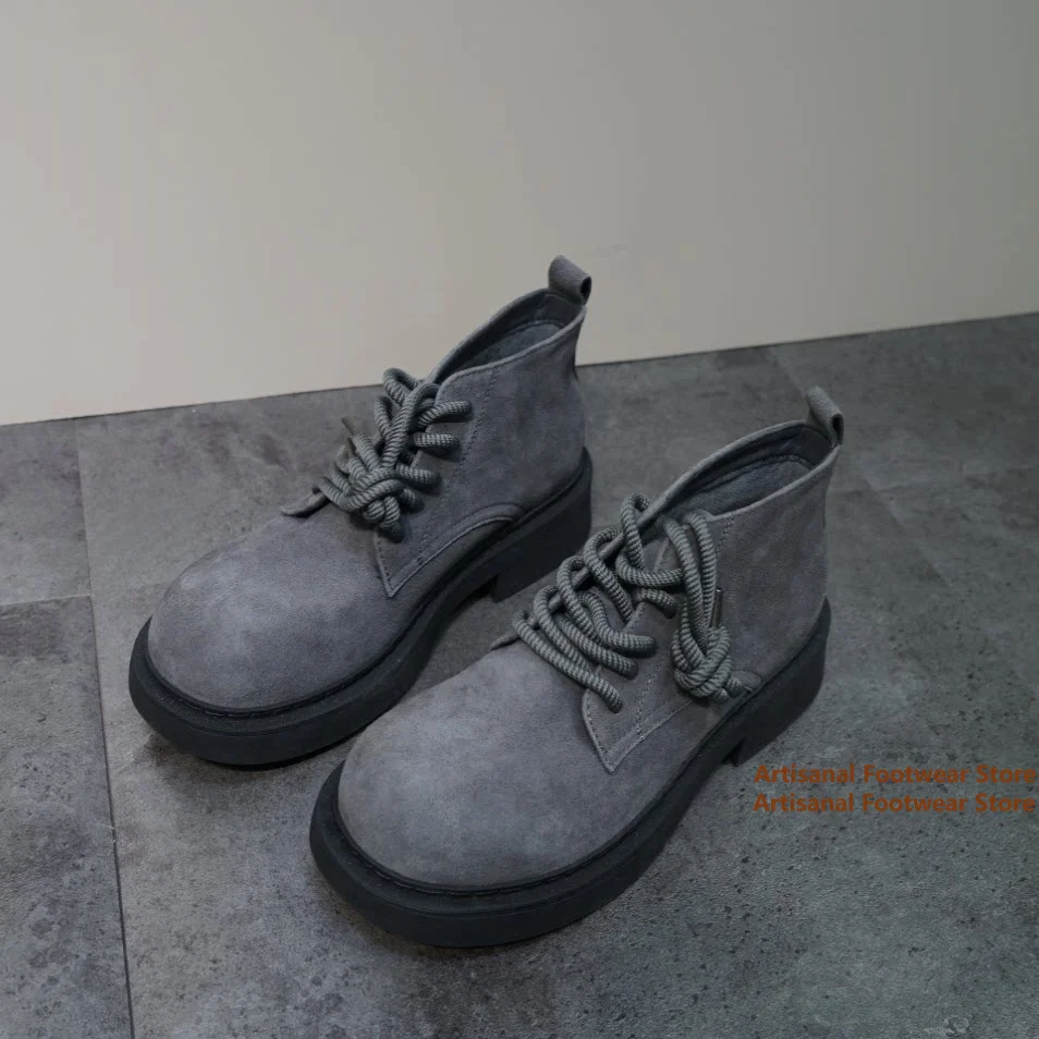 Gray Suede Platform Ankle Boot - đánh giá và giá Block Heel Ankle Boots