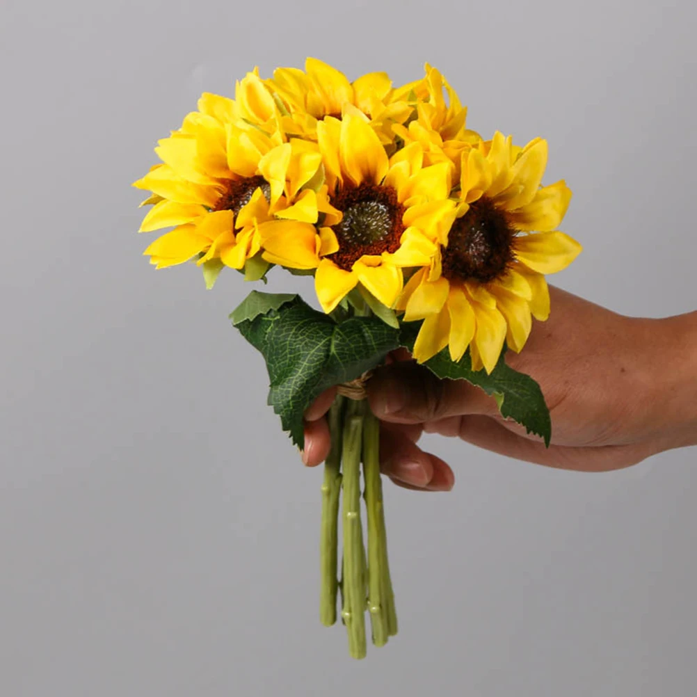 

Simulated Bouquet Artificial Flowers Bundle Realistic Wedding Bridal Decor Flowers Bundle DIY Home Party Gift