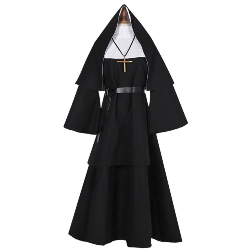 

Halloween Nun Cosplay Costume | Scary Nun Outfit & Priest Cosplay Clothes