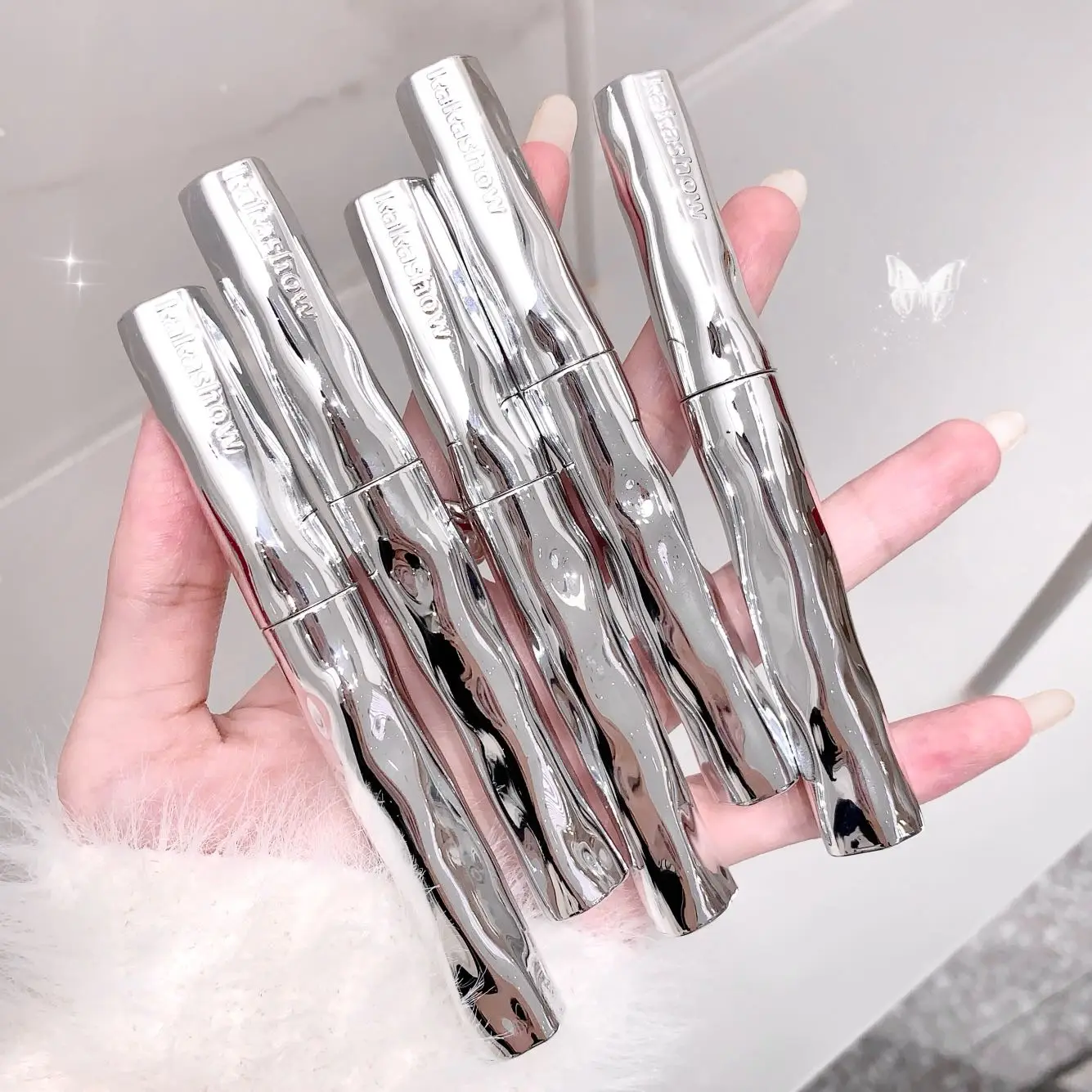 Kakashow Mascara – Cils volumisants, allongés et bouclés, sans grappes, imperméables, anti-taches, longue durée, tournesol