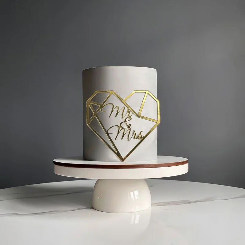 New Gold Mr & Mrs Wedding Cake Topper oro rosa sposa e sposo acrilico Cake Topper per decorazioni per torte festa di fidanzamento di nozze