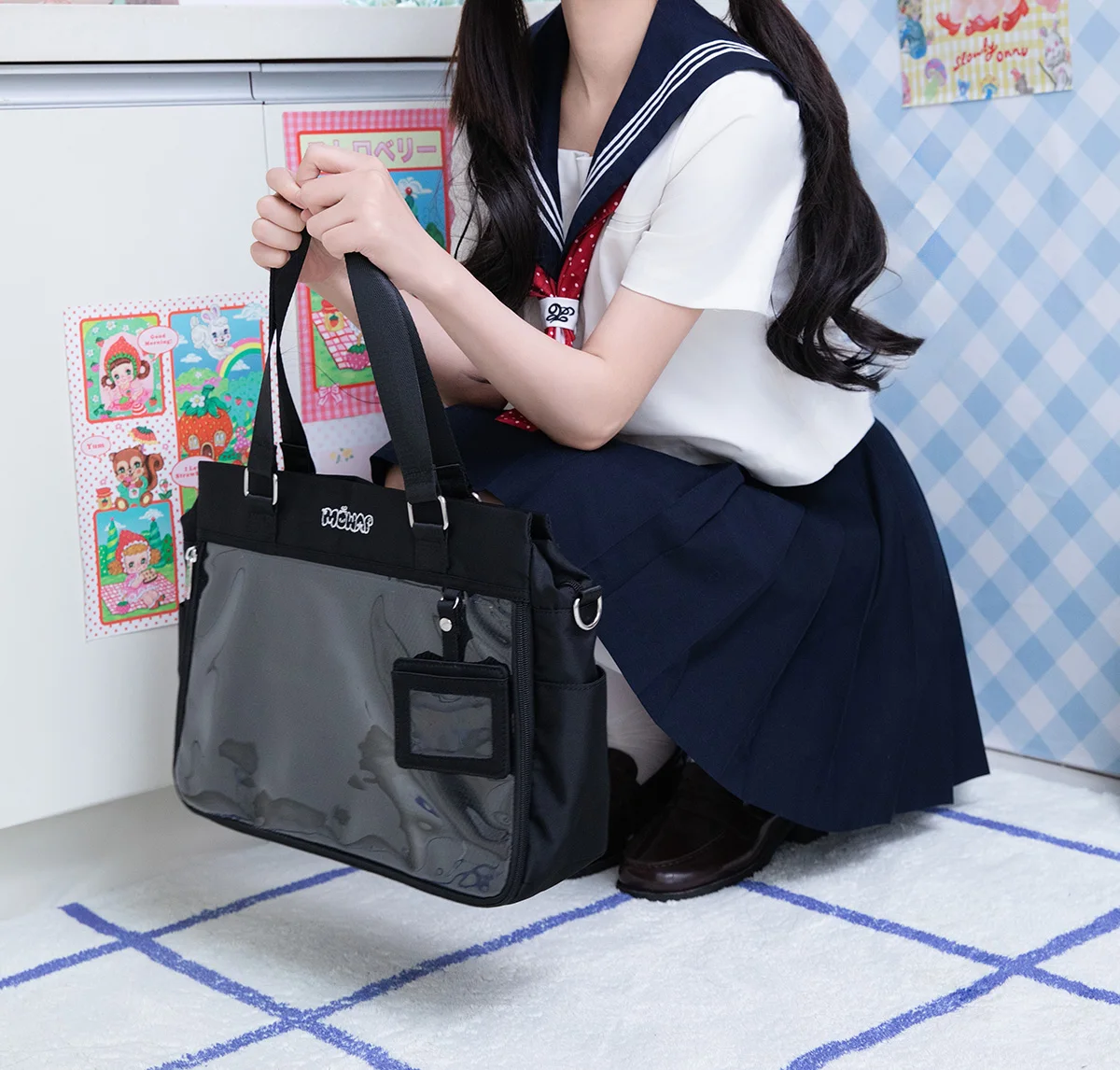 Original Japanese Girl Uniform Itabag JK Academy Large Capacity Uniform Bag Single Shoulder Crossbody Versatile Daily School Bag
