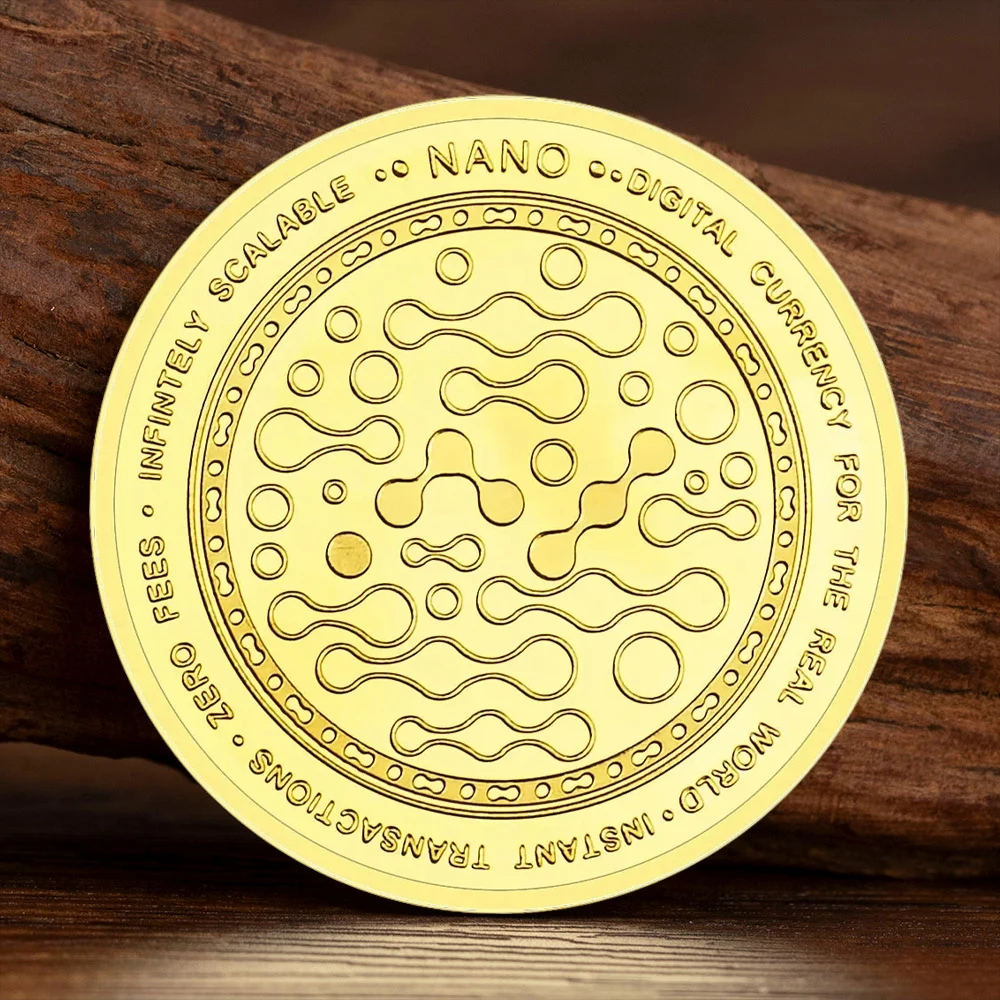 NANO Cryptocurrency Physical Silver Golden Plated Souvenir Coin Creative Gift Non-currency Commemorative Coins