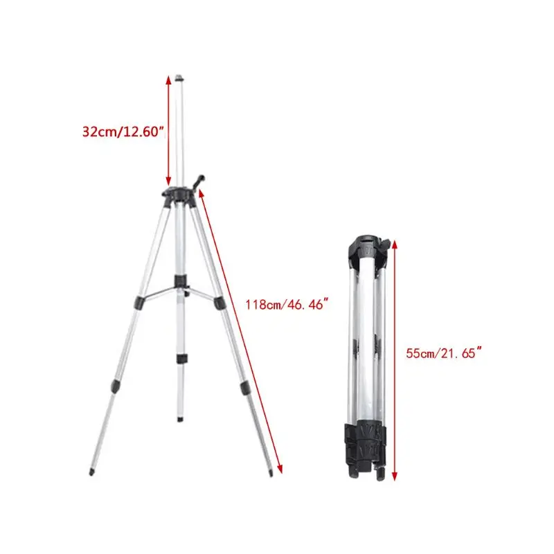 150cm Tripod Carbon Aluminum With 5/8 Adapter For Laser Level Adjustable Drop Shipping