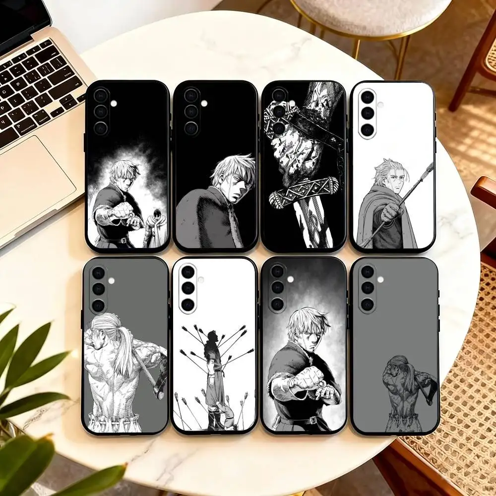 

Black Vinland Saga Phone Case For Samsung Galaxy A73,A72,A71,A70,A53,A52,A51,Soft Silicone Black Cover