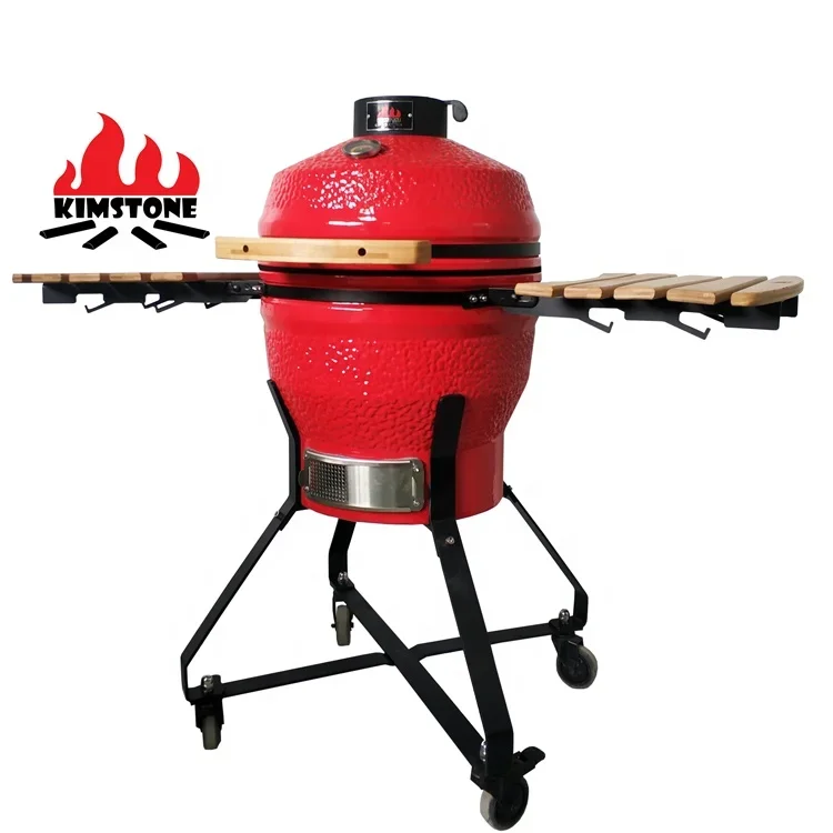 

KIMSTONE Wholesale Portable Garden Party Clay Tables Restaurant Metal Grills Egg Steel Big Charcoal Kamado