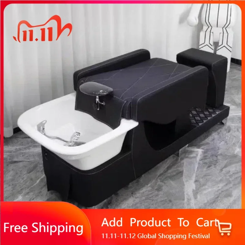 

Korean Comfort Shampoo Sink Bag Head Hair Wash Salon Chairs Stylist Shower Shampoo Bed Meuble Esthéticienne Hotel Furniture