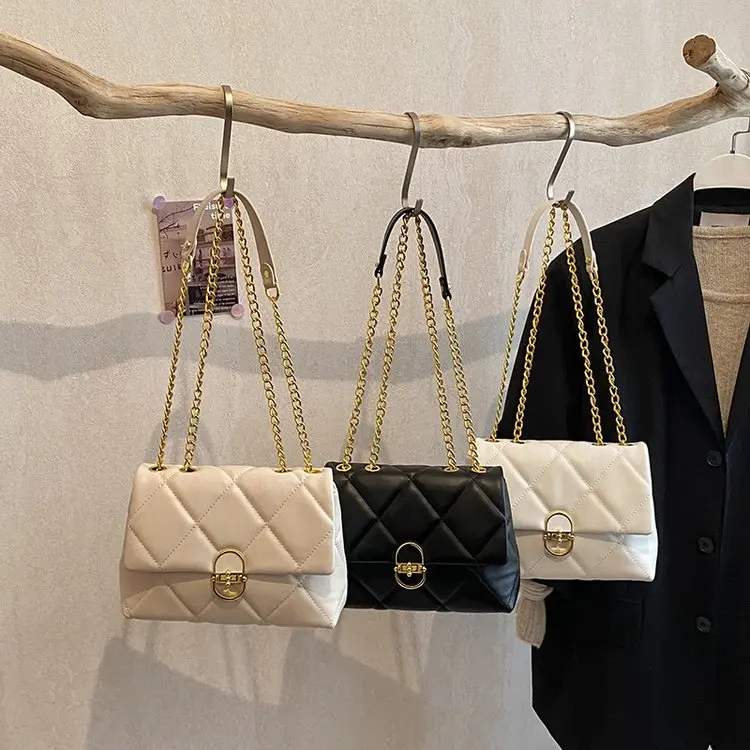 

Elegant Quilted Chain Handbag for Women - Luxury New Style Shoulder Crossbody Bag, Timeless All-Season Versatile