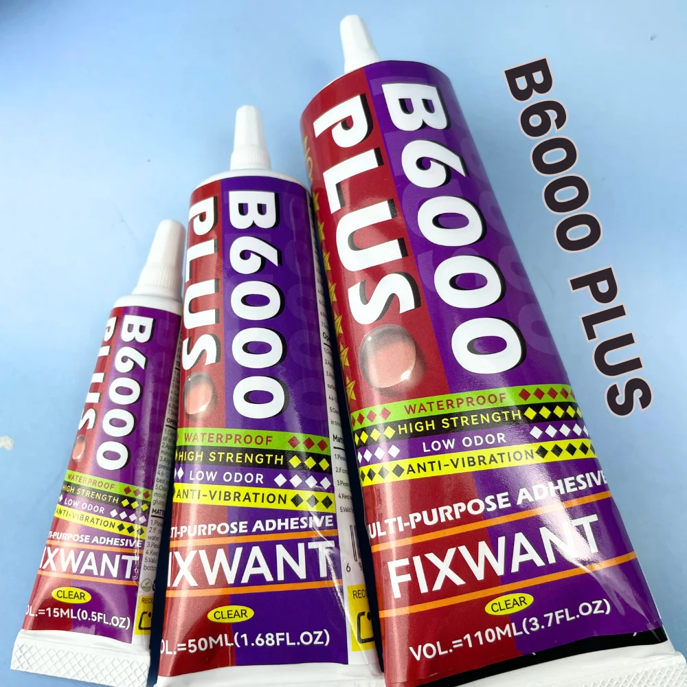 B6000 PLUS Upgrade Strong Transparent Epoxy Glue 15ml 50ml 110ml for Jewelry Plastic Metal Wood Fabric Multi-Surface Adhesive