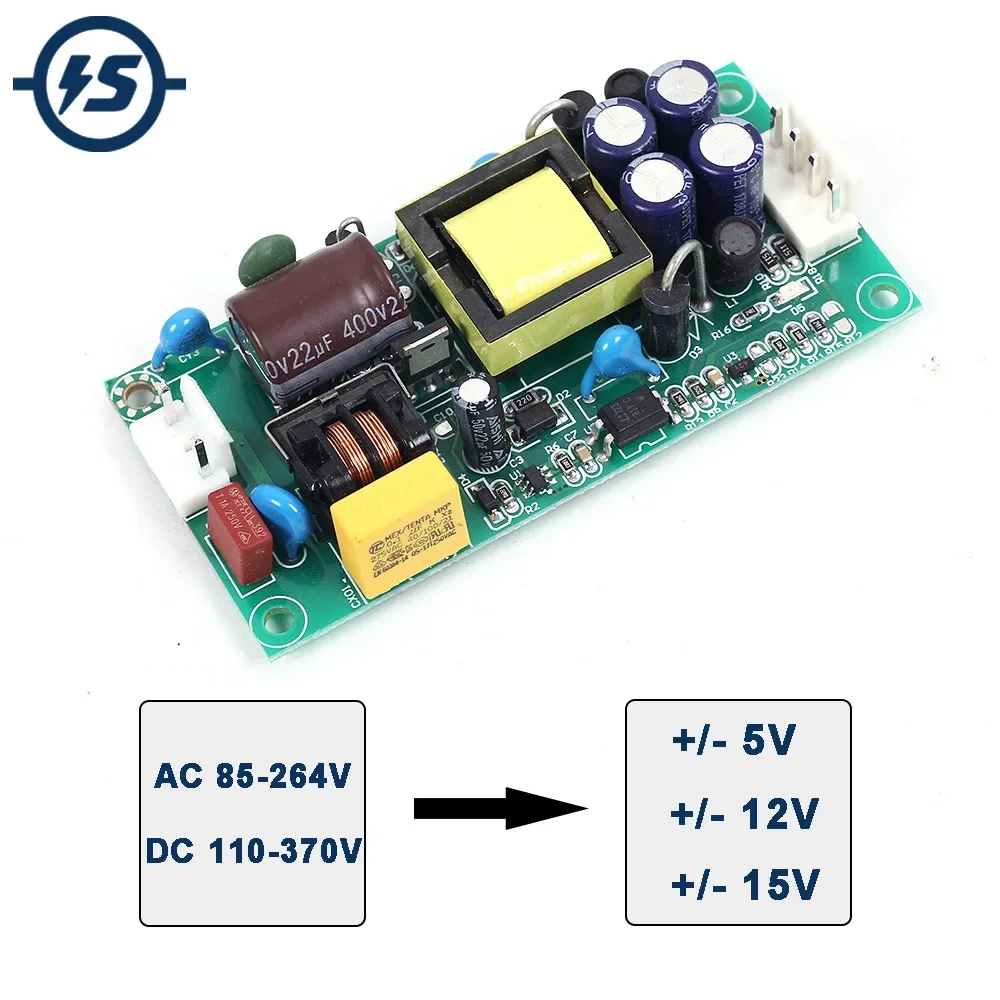 Buck Voltage Converter Board Dual Output Step Down Power Supply Module AC 85V-265V to DC +/-5V +/-12V +/-15V Voltage Regulator