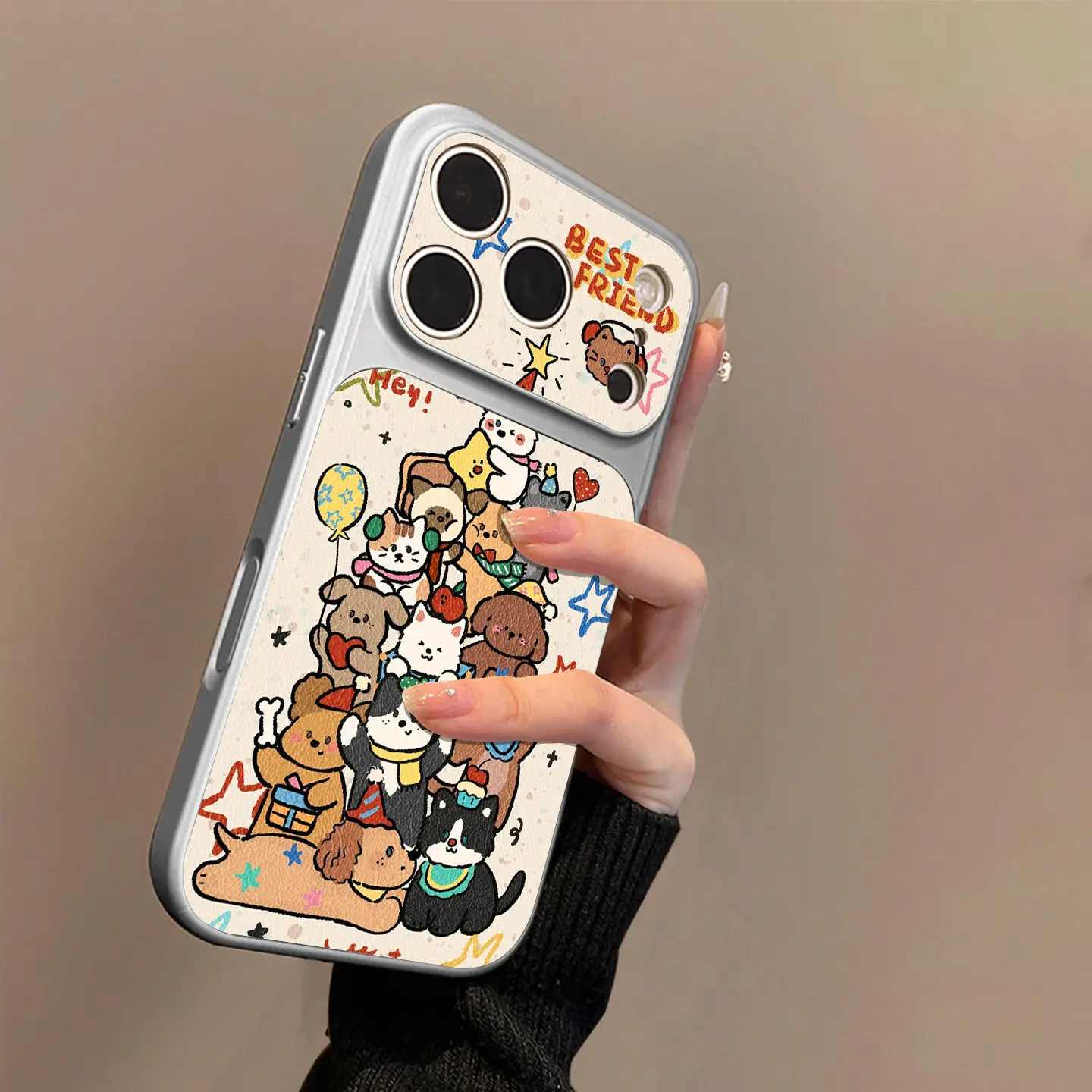 Kawaii cartoon Pet window Phone Case For iPhone 17 Pro Max Air 16 E 15 14 13 12 11 Pro Max 17E 8 Plus X or 17 Serieso TPU Cover