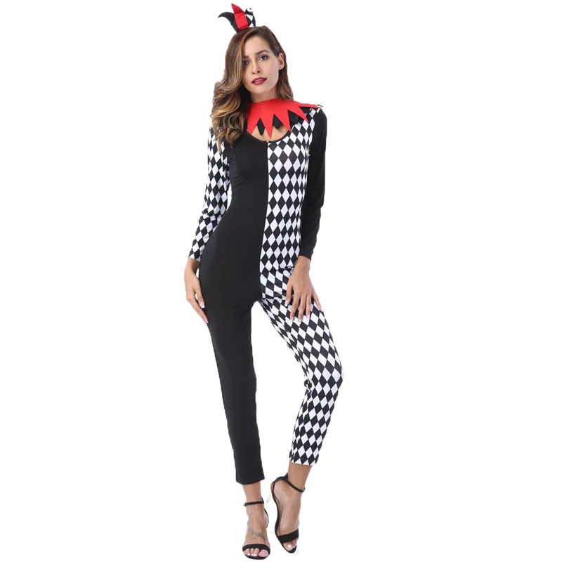 

Halloween Masquerade Show Costumes Show Dress Up Men's And Women's Adult Clown Costumes Clown Clothes Suits