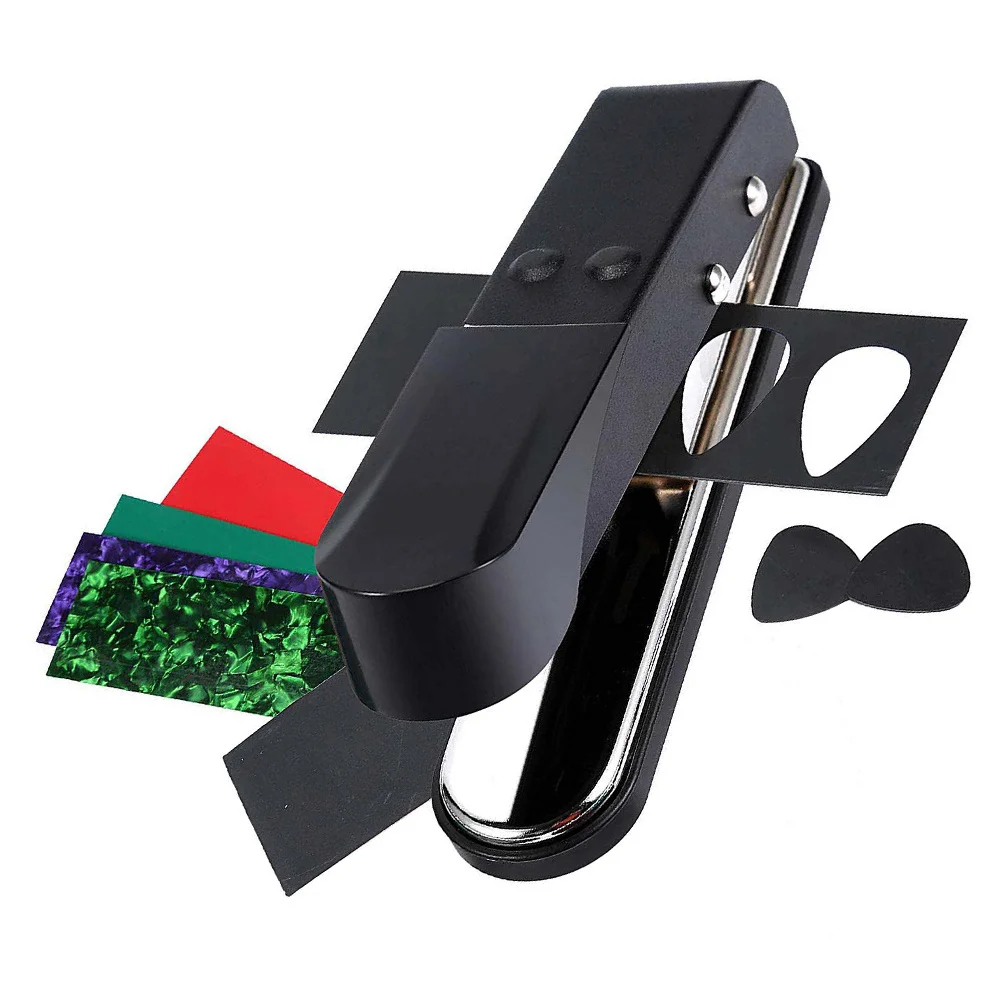 

1Set Guitar Punch Tool Elastic Spring Design DIY Plectrum Punch for Crafting Guitar Picks from Debit Cards Derlin Sheet