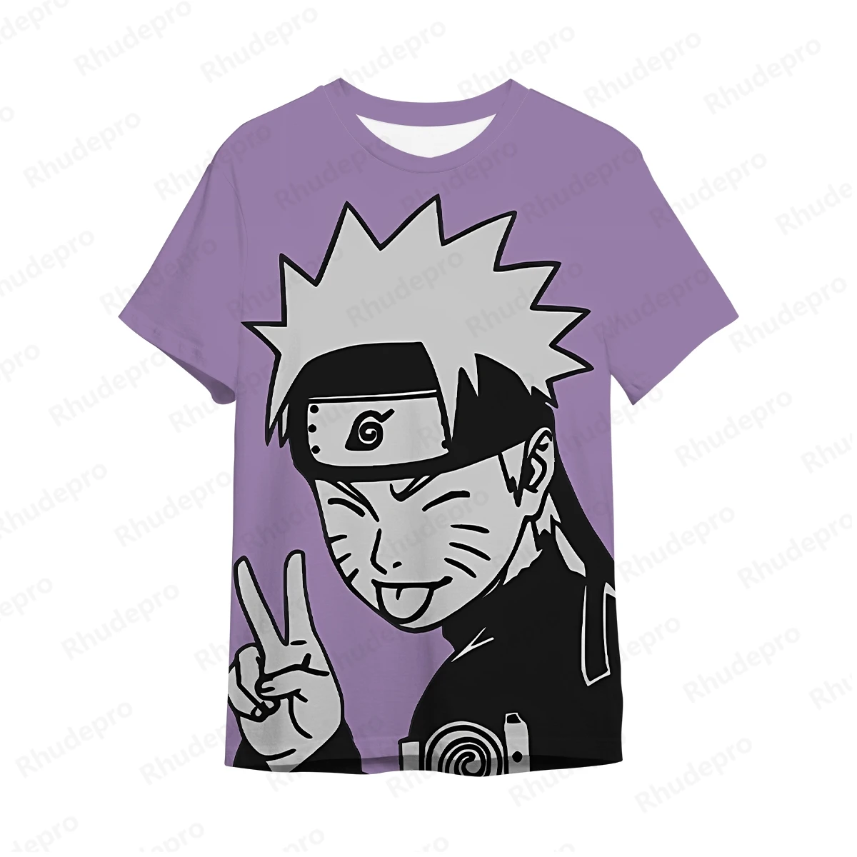 Y2k Naruto T-Shirts für Männer Herren T-Shirt Geschenk Kurzarm Streetwear Kinder übergroße Tops Harajuku Stil Kleidung 100-5xl