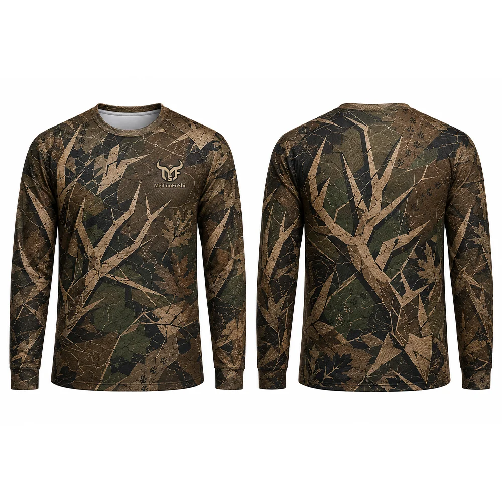Camiseta Masculina de Manga Lo - Outdoor Hunting Graphic Tees avaliação e preço