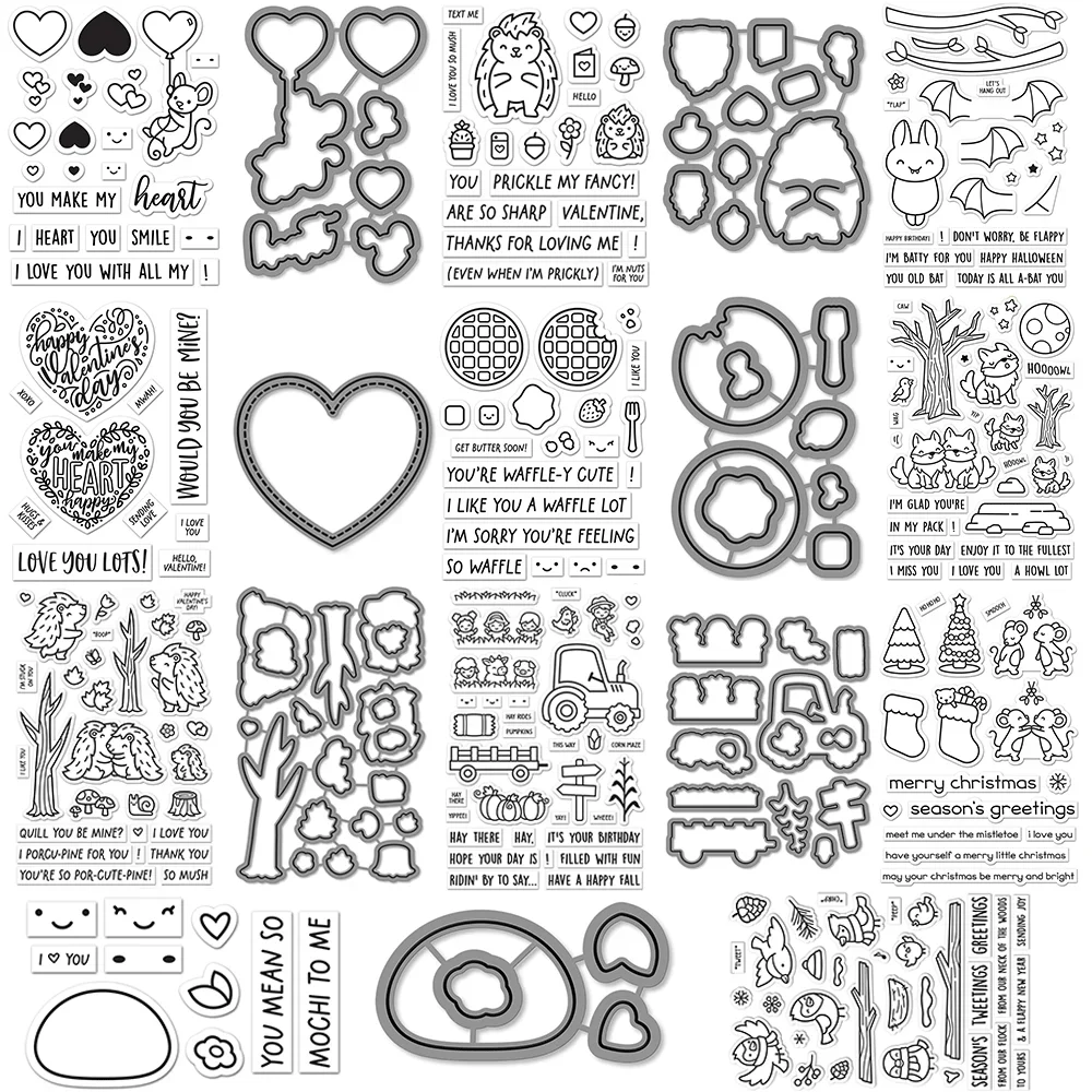 Weihnachten, alles mein Herz, magische Herz-Nachrichten, klare Stempel oder Metall-Stanzformen für DIY-Bastelarbeiten, Karten, Scrapbooking, Dekoration