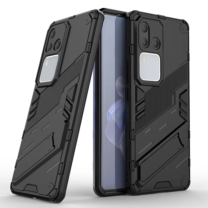 For Vivo V30 Case Cover Vivo V30 Coque Fundas Punk Armor Shockproof Hard PC Stand Phone Bumper For Vivo V30 5G