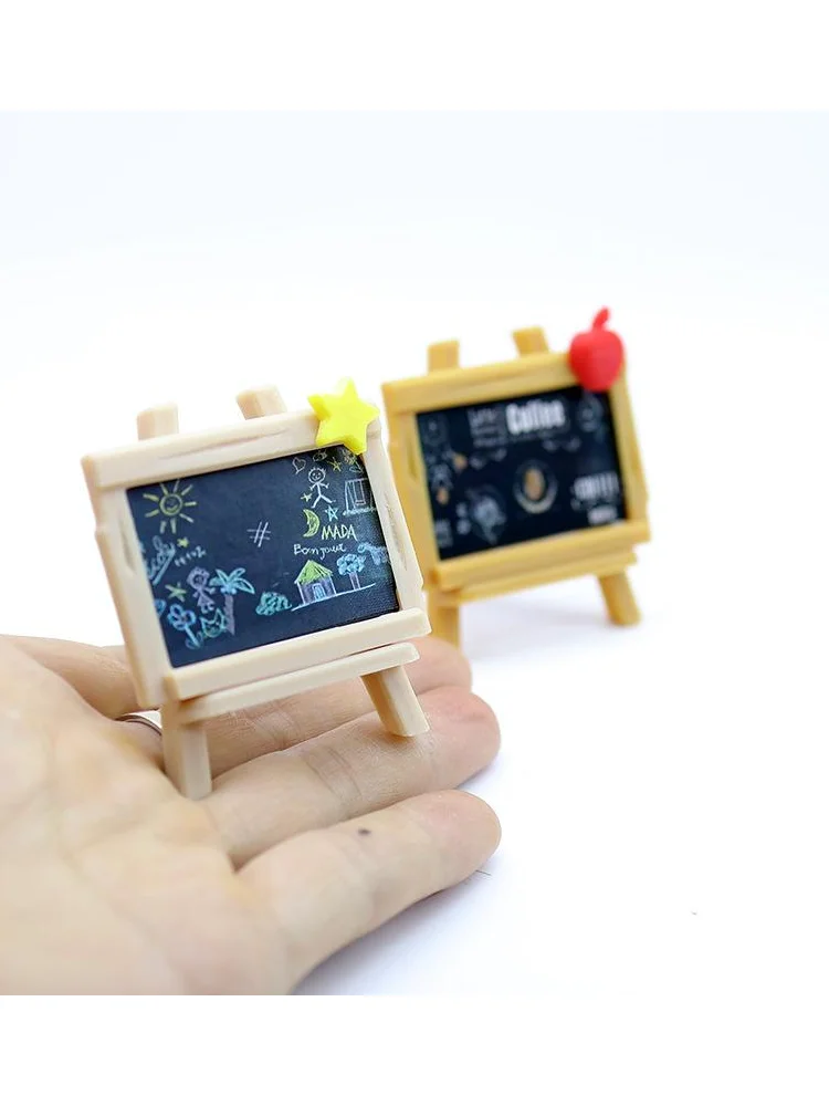 Miniaturowa tablica do rysowania dla lalek, tablica reklamowa do kawiarni, tablice malarskie dla artystów, paleta, modele zabawek, akcesoria dekoracyjne. — zdjęcie 2