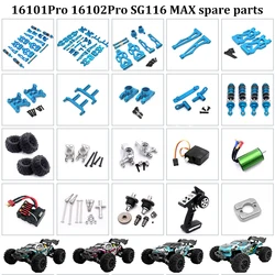SCY 16101 16102 16103 16201 16101 Pro RC auto 1:16 blu aggiornato pezzi di ricambio in metallo modello 4WD/pezzi di ricambio originali 6312 6313 6314