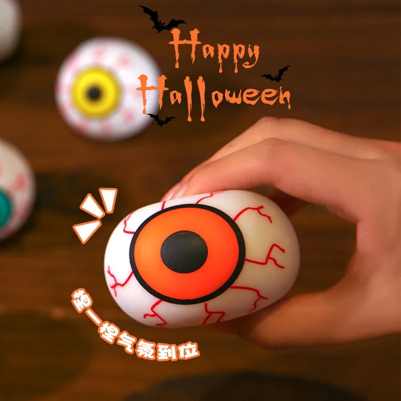 Halloween Kinderspeelgoed Stress Verlichtende Knijpende Lichtgevende Speelgoed Spook Pompoen Decompressie Speelgoed Grappig Knijpen Speelgoed Voor Kinderen