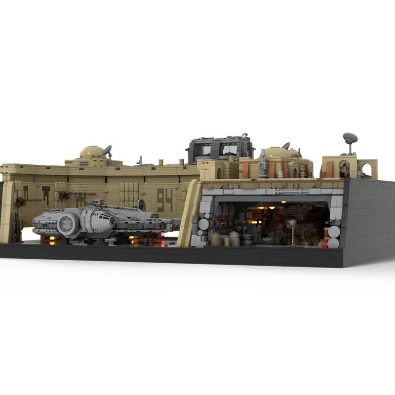 6649pcs MOC Docking Bay 94 Mos Eisley Midi Scale Diorama Star Battle Building Blocks Assemble creative Christmas toy Gift