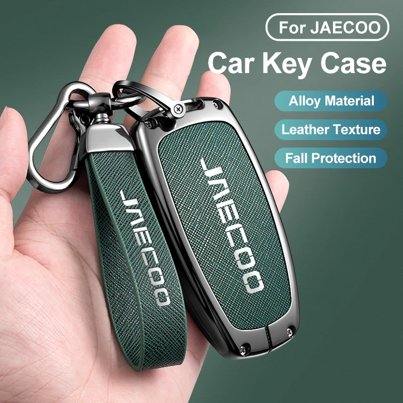 Zinc Alloy Leather Car Key Case Cover Holder Car Shell For Chery Jaecoo J7 J5 J8 J9 Traveller Jetour L9 T2 Omoda 5 Accessory