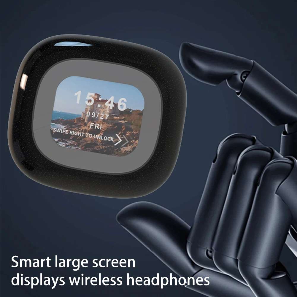 Earhook Sports Headphones Bluetooth-Compatible 5.3 Touch Color Screen Wireless Earbuds Sport Earphones for Workouts Yoga Running