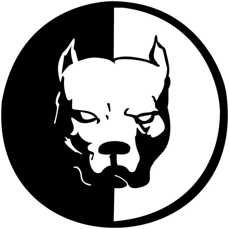 

Car Sticker PITBULL Dog Head Head Sticker Fashion PVC Car Decoration Accessories Creative Waterproof Black/White,14cm*14cm