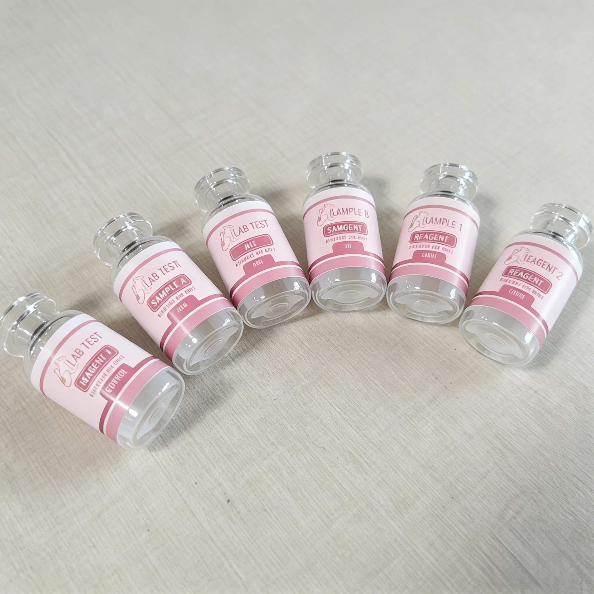 High Grade PP Waterproof Peptide Bottle Stickers, Custom Precision Printed Labels for Cosmetic Vials
