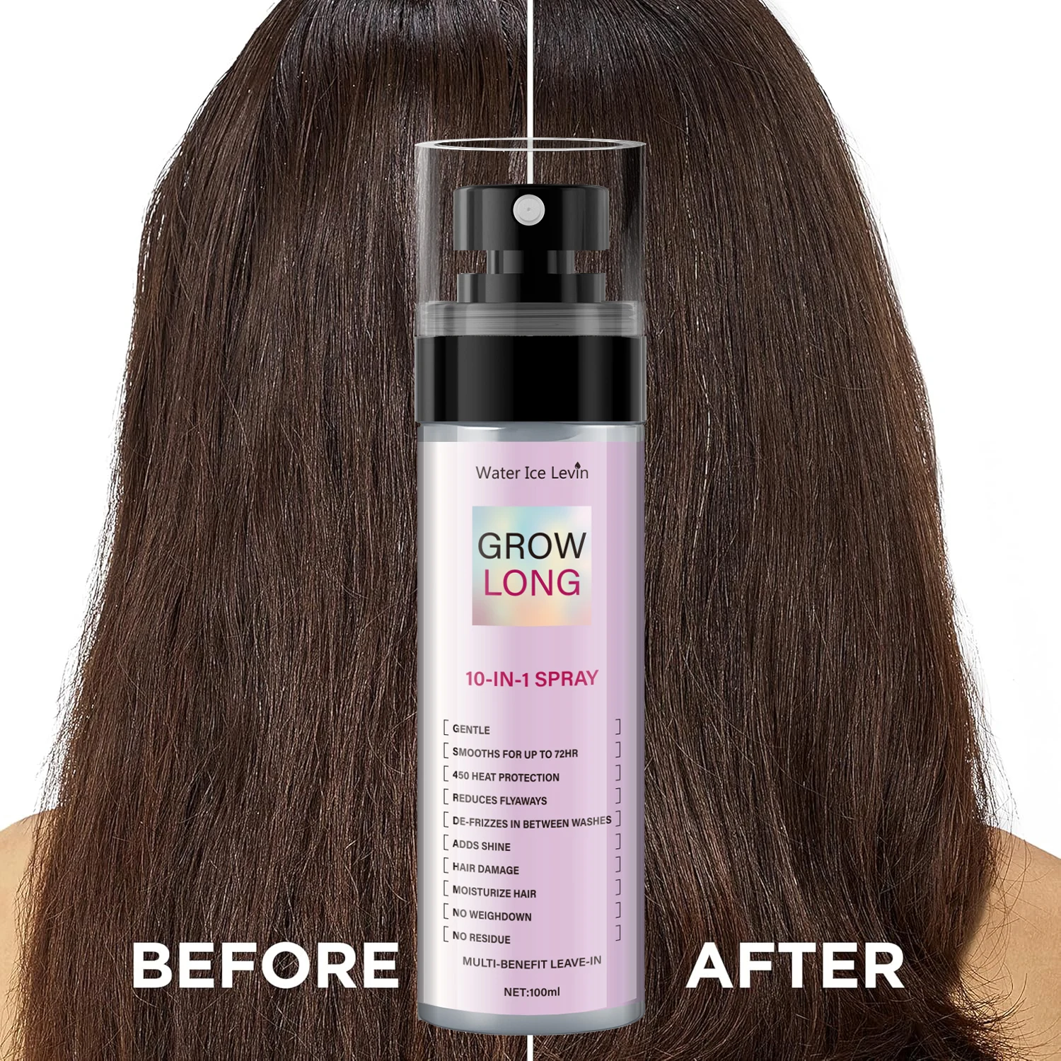 

100ml, 10 in 1 Hair Care Spray, Innovative Technology to Achieve All-Round Care, from Cleaning to Create Natural Lotus Pine Feeling, Gently Sprayed and Easy to Deal with Various Hair Problems