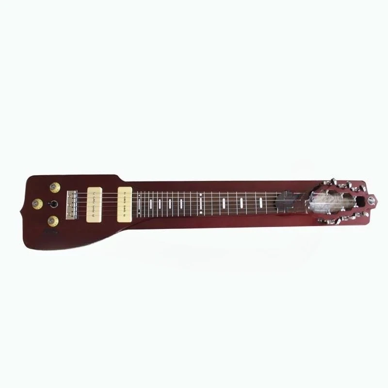 Six-string flat Hawaiian electric guitar, steel rod 6-string Hawaiian electric acoustic guitar