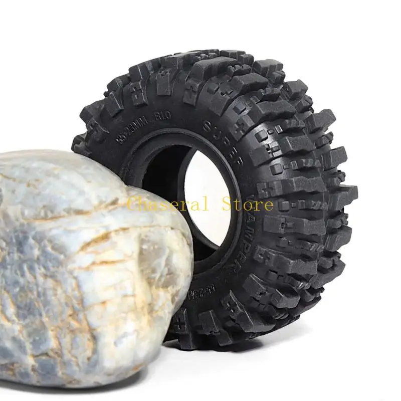 E7CE 55 mm All Terrain Mud Tires 4pcs pour SCX24 Mménage des robots accessoires Crawlers Pneus pour grandes performances