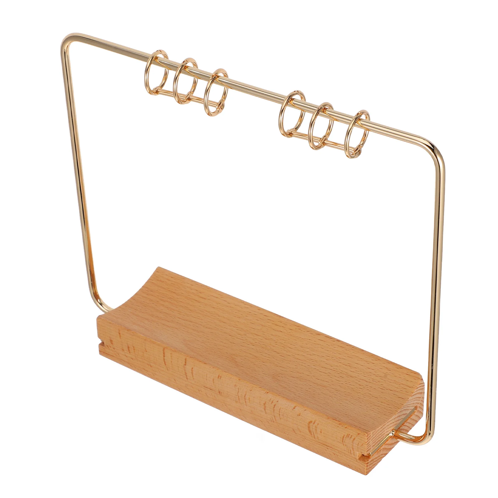 

1Set Metal Tabletop Flip Calendar Stand Iron Desk Calendar Rack Stable Support Minimalist Design Office Accessory