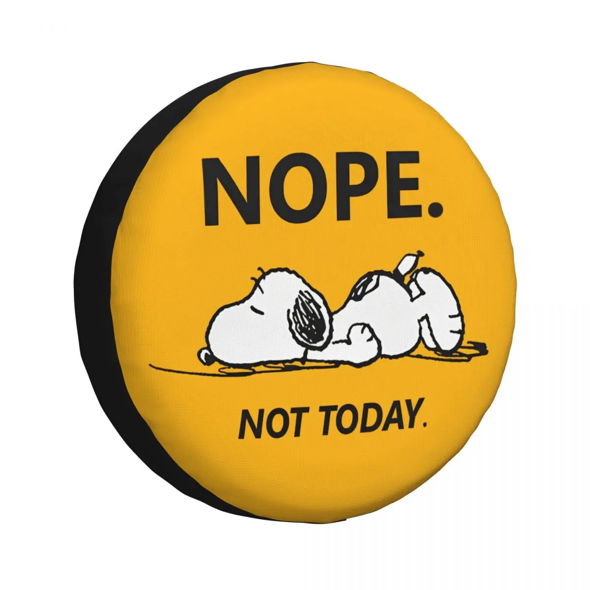 

Snoopys Nope Not Today Spare Tire Cover Fit for RV Truck SUV Waterproof Protection Tires Covers