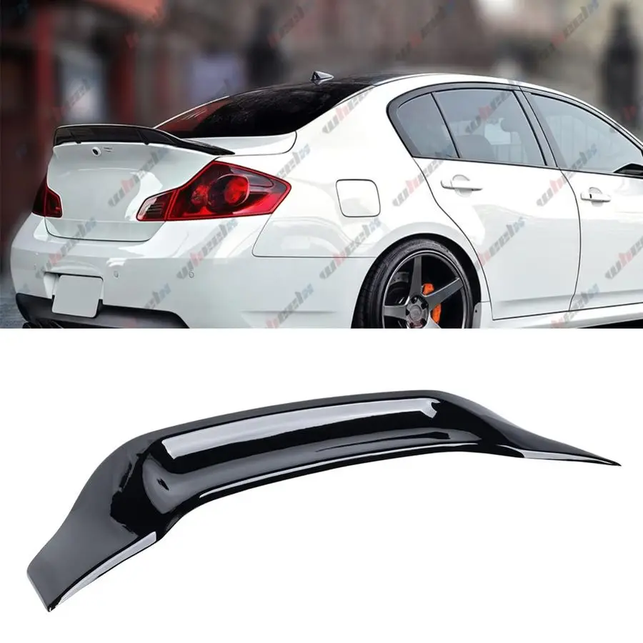 

Trunk Spoiler Compatible with 20072015 Infiniti G35 G25 G37 Q40 Sedan, R Style Duckbill Fits for 0715 4Door, High Kick Splitter