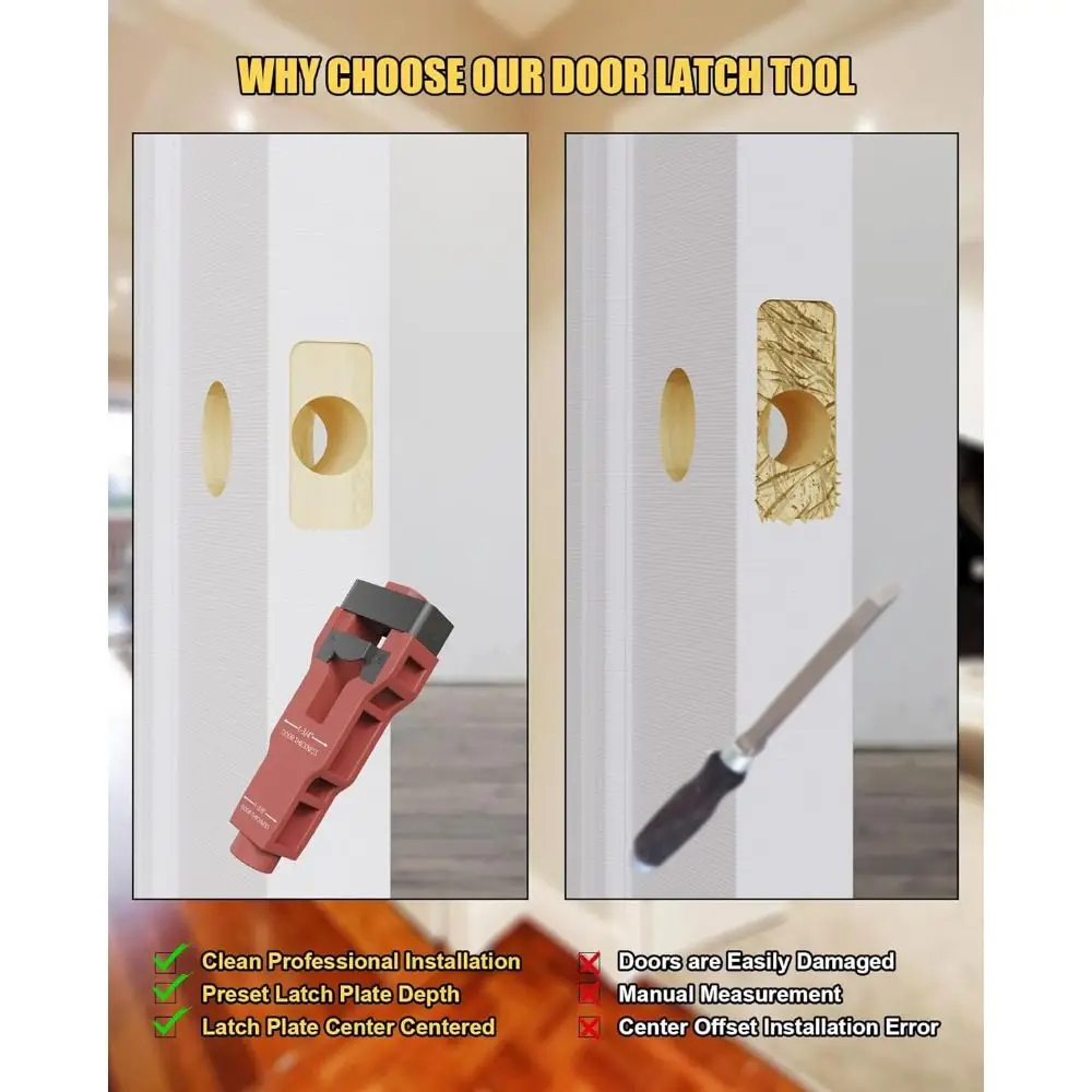 

Инструмент для врезки дверных замков, универсальный эргономичный инструмент для разметки, набор для установки дверных замков, для столярных работ