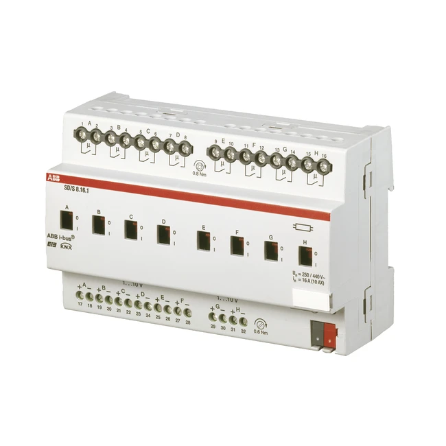 ABB I-bus EIB Intelligente besturingsmodule, fluorescentielamp dimdriver SD/S8.16.1 Spot