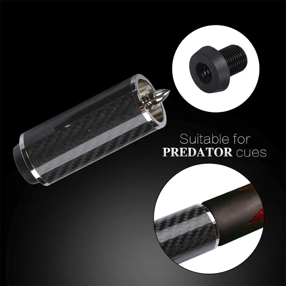 1Pcs Lightweight Snooker Cue Extension Stick Extender Replacement Connect Shaft Enthusiast Athlete Beginners Carbon Fiber