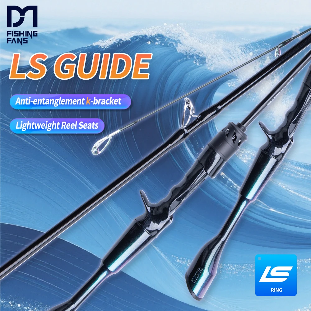 FISHINGFANS LS سوبر ضوء دليل عالية الكربون UL خفيفة مدبب مقبض الصلبة تلميح 1-7G إغراء الغزل الصب الصيد رود