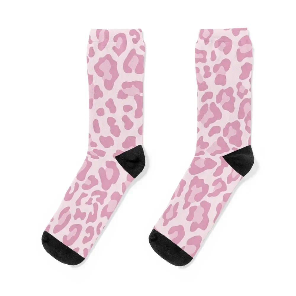 Pink Cheetah Print Socks custom soccer anti-slip Woman Socks Men's