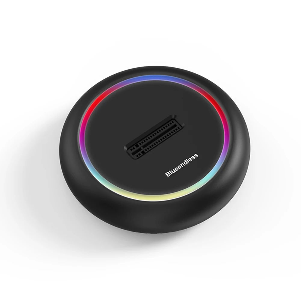 M.2 NVME+NGFF デュアルプロトコル SSD エンクロージャ M/B/B+M キー SSD ケース、RGB LED ライト付き ソリッドステート ディスク エンクロージャ SSD ドッキング ステーション