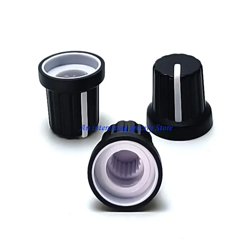 

652D 10 шт. пластиковая ручка потенциометра ручка управления громкостью гитары 6 мм отверстие вала ручка усилителя легко