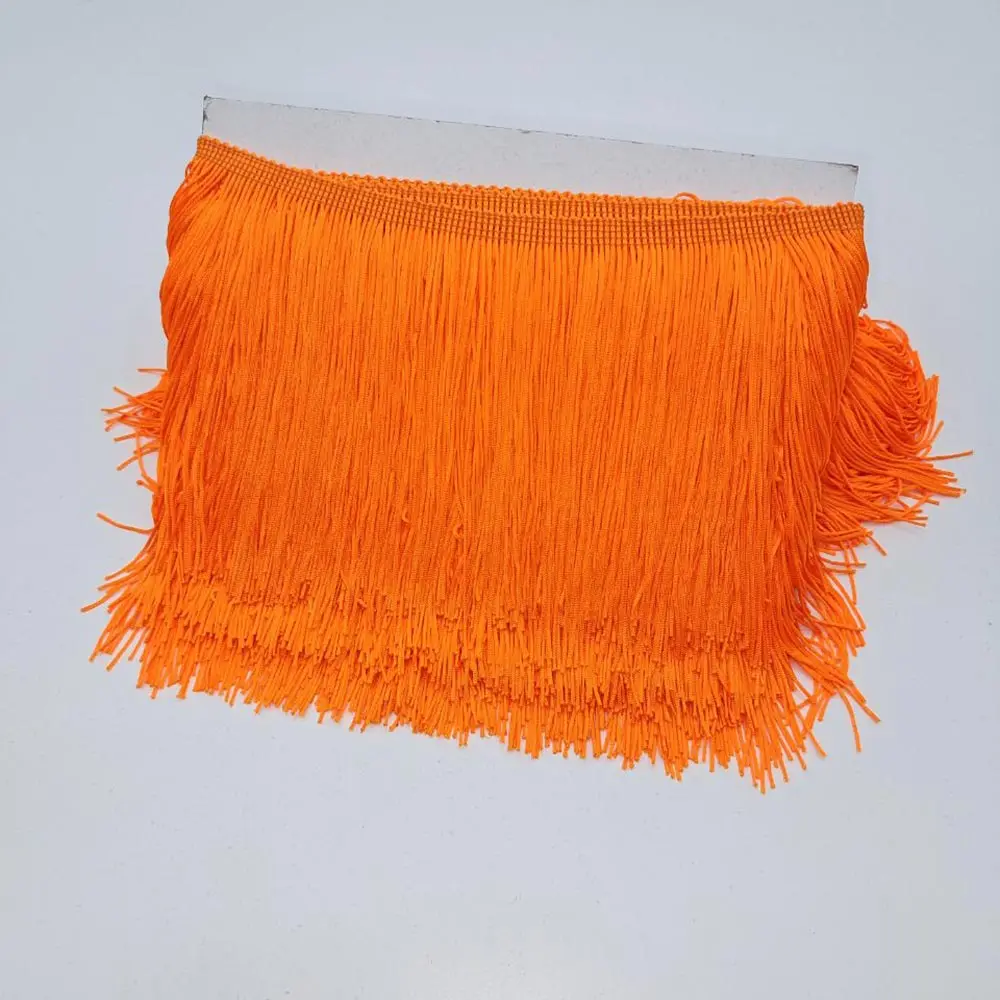 10cm Wide Lace Fringe Trim Tassel Fringe Trimming For Latin Dress Stage Clothes Accessories Lace Ribbon Tassel