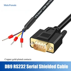 DB9 Serial Cable 9Pin Single Head Male and Female RS232 Connection Line 485 COM Port 12/38/235 Terminal Shielded Wire