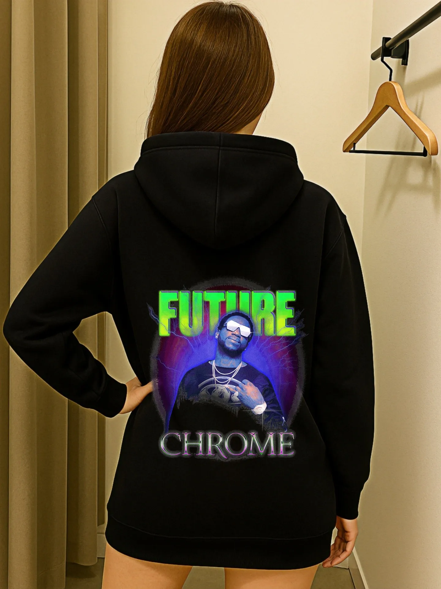 هوديي جرافيك للنساء، طباعة جرافيك على شكل طائر وألوان قوس قزح، نمط جمالي كاجوال، قماش ناعم، ملابس يومية غير رسمية، للمراهقين