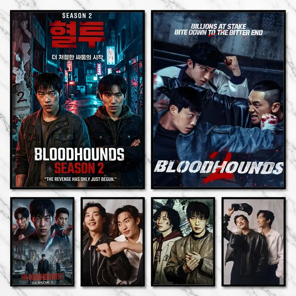 Bloodhounds Boxing Crime Bromance Korean Drama Poster Self-Adhesive Unframed Fashion Wall Prints for Office & Home Decor