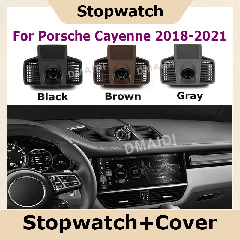 

Car Stopwatch For Porsche Cayenne 2018 - 2021 Interior Center Dashboard Clock Compass Time Electronic Meter Clock