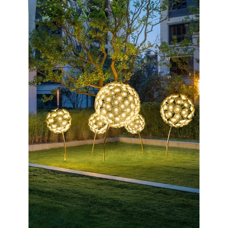 

Lawn lamp Outdoor garden lamp Optical fiber Taraxacum lamp Villa Garden lamp room Exterior view lamp Waterproof lawn lamp