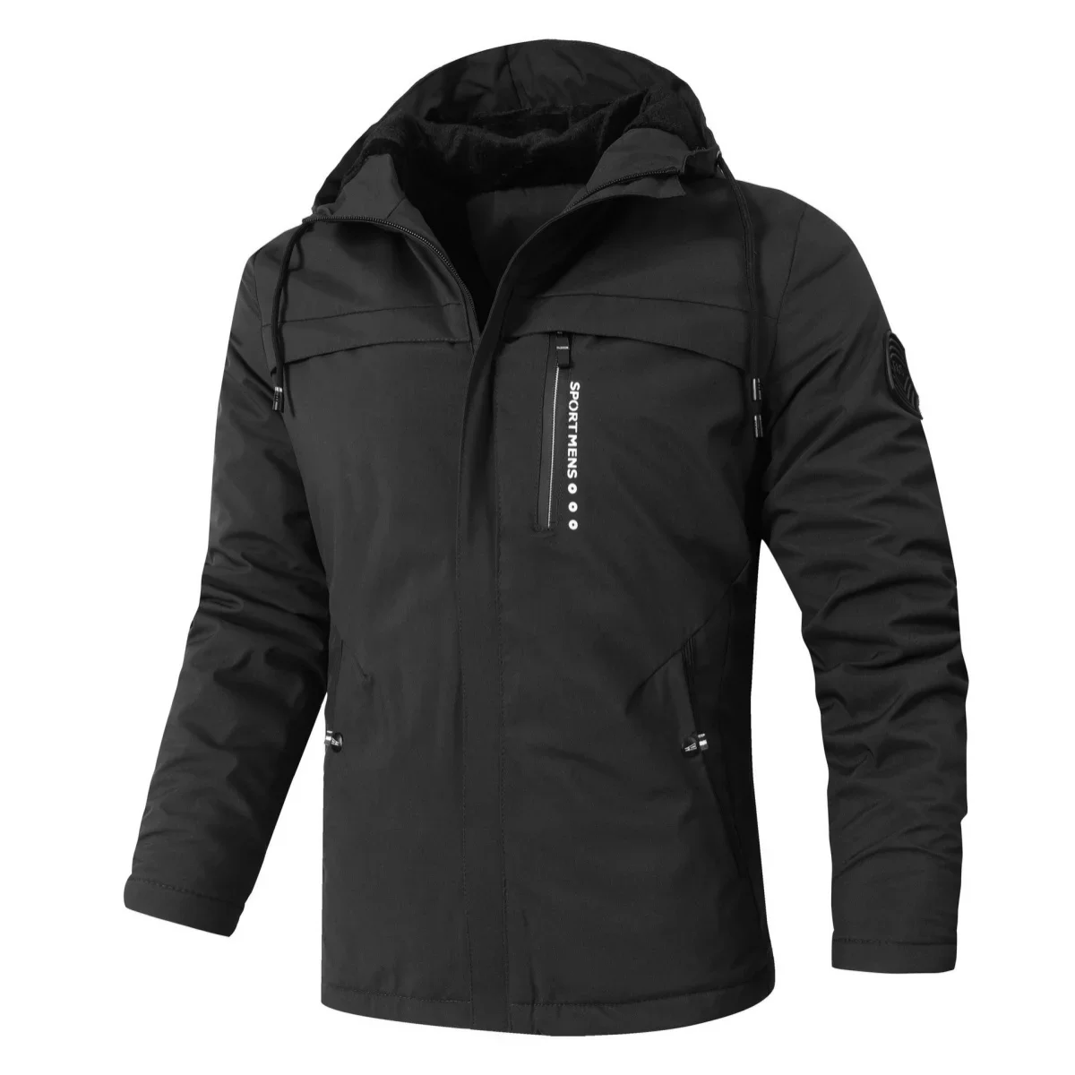 

Зимние мужские теплые стеганые куртки, модные мужские термопальто с капюшоном на флисовой подкладке, мужские ветровки для горных лыж, одежда